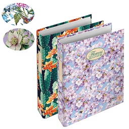 [97633] Raccoglitore a 4 anelli Pigna Nature Flowers 18,5x22cm anelli 30mm