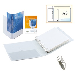 [25505] Raccoglitore FLY 40 A4 4D 22x30cm personalizzabile bianco SEI ROTA