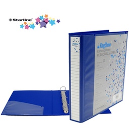 [STL7033] Raccoglitore KingShow 30 A4 4D blu 22X30cm personalizzabile STARLINE