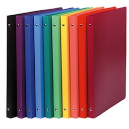 [61587] RACCOGLITORE PP OPACO A4 4 ANELLI D15MM COLORI ASS.