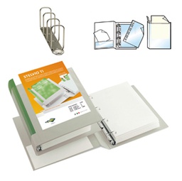 [31852] Raccoglitore STELVIO TI 65 A4 4Q 22x30cm blu personalizzabile SEI ROTA