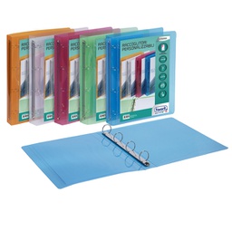 [89293] Racc. personalizzabile Lumina 22X30 4 anelli tondi D30 PP col. ass. Favorit