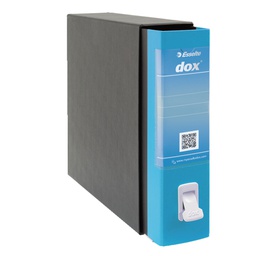 [74600] Registratore Dox 2 azzurro capri dorso 8cm f.to protocollo Esselte
