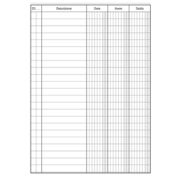 [88611] Registro Dare-Avere-Saldo 96pag. 17x12cm DU133300000 Data Ufficio