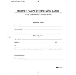 [90668] Registro di pulizia e sanificazione nel cantiere E2429 Edipro