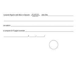 [51740] REGISTRO MERCI IN DEPOSITO 50FG 31X24,5 E2279