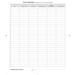 [90540] Registro pulizia e sanificazione in azienda 40 pagine F.to 31X24,5 E2431 Edipro