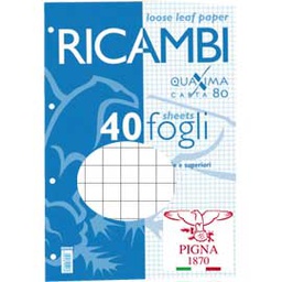 [28846] RICAMBI FORATI A4 5MM QUAXIMA 40FG 80GR PIGNA