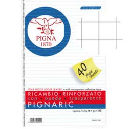 [54881] RICAMBI FORATI RINFORZATI A4 10MM 40FG 80GR PIGNARIC