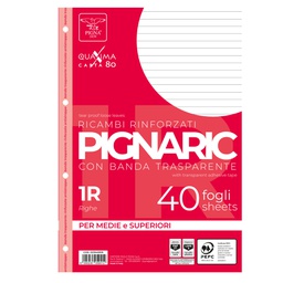 [54882] RICAMBI FORATI RINFORZATI A4 1RIGO 40FG 80GR PIGNARIC