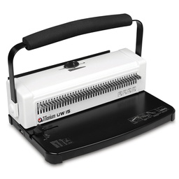 [73058] RILEGATRICE MANUALE UW15 DORSO METALLICO 34 ANELLI 3:1 TiTanium