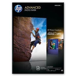 [HPQ5456A] RISMA 25 FG CARTA FOTOGRAFICA HP ADVANCED PHOTO PAPER LUCIDA A4