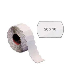 [37912] Rotolo 1000 etichette 26x16mm bianche rimovibili a onda Markin