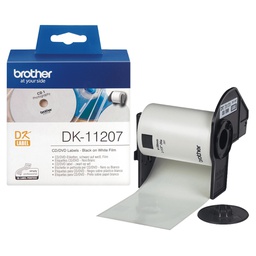 [BRODK11207] ROTOLO 100 ETICHETTE CD DIAM.58MM NERO/BIANCO IN CARTA