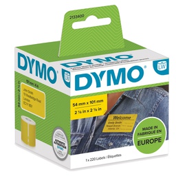 [91243] Rotolo 220 Etichette Spedizione/Badge 54x101mm gialle per Dymo LabelWriter