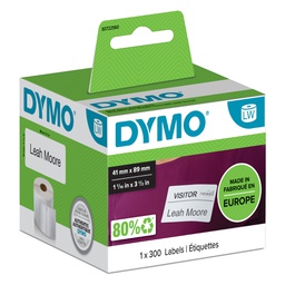 [49075] ROTOLO 300 ETICHETTE BADGE RIMOV. 41X89MM X DYMO LW 113560
