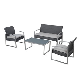 [91673] Salotto Alicante bianco/grigio - set 4 elementi