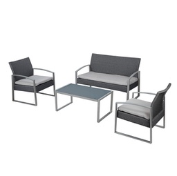 [91673] Salotto Alicante bianco/grigio - set 4 elementi