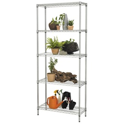 [82995] Scaffale 5 ripiani acciaio cromato 36x90cm - H177cm kit Archimede Outdoor