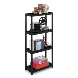 [61674] SCAFFALE PPL 4 RIPIANI 60x30x132CM NERO ART.3060 S/4