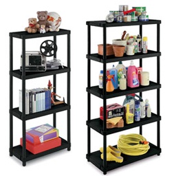 [61674] SCAFFALE PPL 4 RIPIANI 60x30x132CM NERO ART.3060 S/4