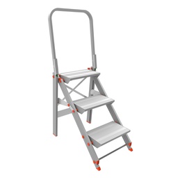 [80744] SCALETTA ALLUMINIO 3 GRADINI con PARAPETTO Class piU'