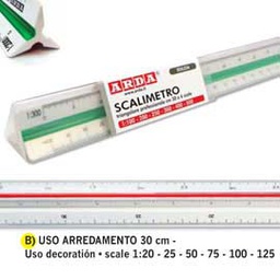 [35293] SCALIMETRO ISOTECK ARDA 30CM PER ARREDAMENTO (SCALE 1:20-25-50-75-100-125