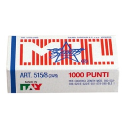 [28141] SCATOLA 1000 PUNTI ZENITH 515/8 (24/8 IN ACCIAIO NATURALE