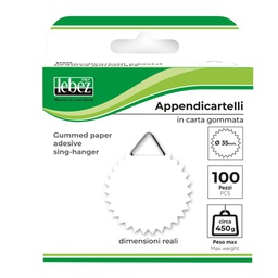[26681] SCATOLA 100 APPENDICARTELLI ADESIV. CARTA GOMMATA ART.263