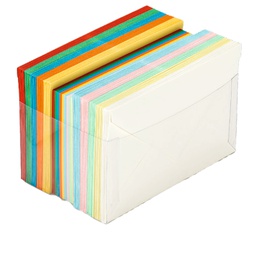 [72130] SCATOLA 100 CARTONCINI 200gr + 100 BUSTE 90gr ARCOBALENO FORMATO 4 FAVINI