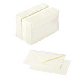 [70570] SCATOLA 100 CARTONCINI 200gr + 100 BUSTE 90gr AVORIO FORMATO 9 FAVINI