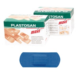 [76086] Scatola 100 CEROTTI 2x7cm BLU DETECTABLE