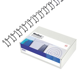 [51115] Scatola 100 dorsi spirale metallo IBIWIRE 14mm argento 21 anelli