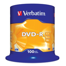 [VERBDVD-R47SE] SCATOLA 100 DVD-R SPINDLE 16X 4.7GB SERIGRAFATA