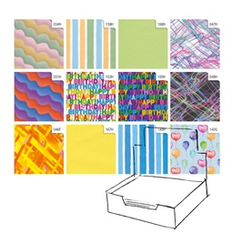 [88311] Scatola 100fg carta regalo Raso Colors 70X100cm Rex Sadoch