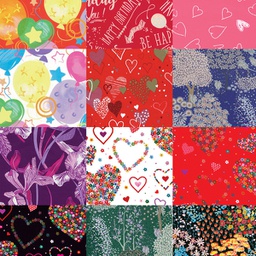 [88310] Scatola 100fg carta regalo Raso Fantasia 70X100cm Rex Sadoch