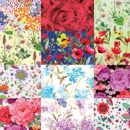 [88307] Scatola 100fg carta regalo Raso Fiori 70x100cm Rex Sadoch