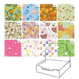 [88308] Scatola 100fg carta regalo Raso Primavera 70X100cm Rex Sadoch