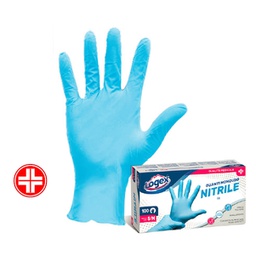 [93565] Scatola 100 guanti in nitrile non talcato tg. XL azzurro uso medicale