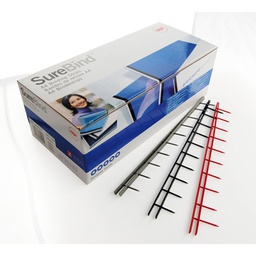 [26883] SCATOLA 100 PETTINI SUREBIND 25MM 10 DENTI NERO