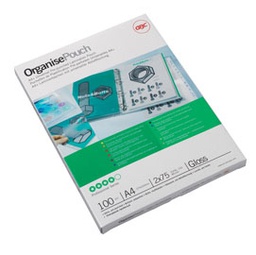 [26594] Scatola 100 pouches 2x75mic 216x303mm A4 GBC