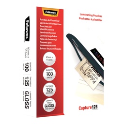 [77617] Scatola 100 pouches CAPTURE125 125mic 83x113mm Fellowes