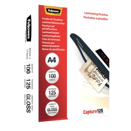 [53382] Scatola 100 pouches CAPTURE125 125mic A4 Fellowes