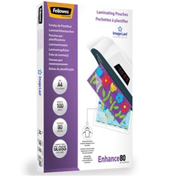 [53375] Scatola 100 pouches ENHANCE80 80mic A3 Fellowes