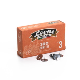 [44690] SCATOLA 100 PUNTINE N.3 ACCIAIO LUCIDO LEONE