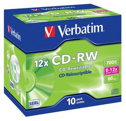 [VERCDRW70012XK] SCATOLA 10 CD-RW DATALIFEPLUS 8X-10X 700MB SERIGRAFATO_RISCRIVIBILE
