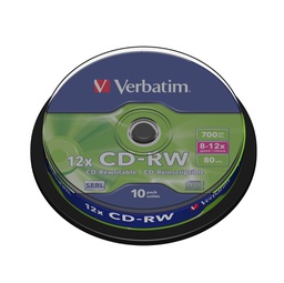 [VERCDRW7008XK] SCATOLA 10 CD-RW DATALIFEPLUS 8x-10x 700MB SERIGRAFATO PACK SPINDLE_RISCRIVIBILE