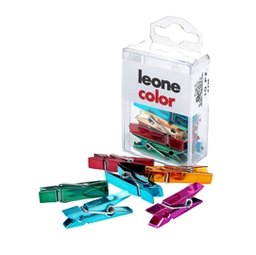 [49939] SCATOLA 10 MINI MOLLETTE COLORI METAL ASSORT.LEONE COLOR