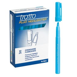 [37112] SCATOLA 12 EVIDENZIATORI HIGHLIGHTER AZZURRO TRATTO FLUO