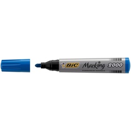 [46040] SCATOLA 12 MARCATORI 2000 BLU P.TONDA PERMANENTE BIC